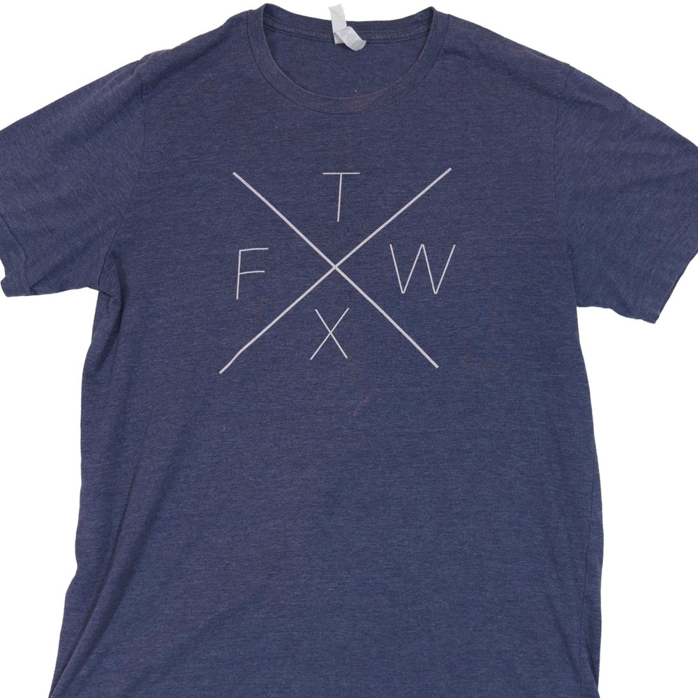 Canvas‎ Graphic T-Shirt Large Women's FTWX Heathered Blue